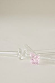 Slide View: 2: Lepelclub Bow Straws, Set of 4