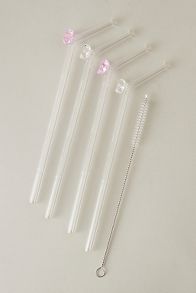 Slide View: 3: Lepelclub Bow Straws, Set of 4