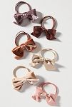 Thumbnail View 2: Velvet Bow Hair Ties, Set of 6