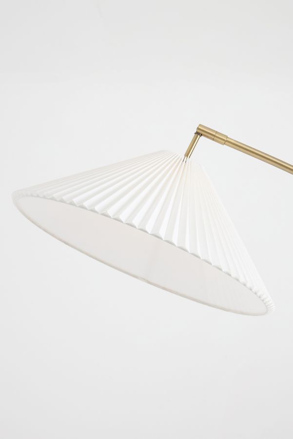 Slide View: 3: Leroy Pleated Arc Floor Lamp