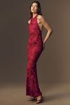 Thumbnail View 4: Katie May Leyla Cowled Halter Open-Back Knotted Jersey Maxi Dress