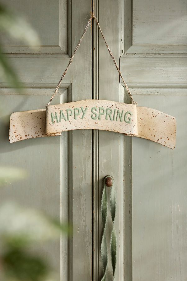 Slide View: 1: Happy Spring Iron Sign