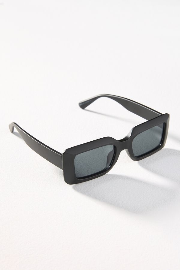 Slide View: 2: Rectangle Matte Sunglasses