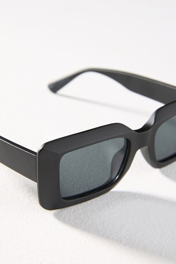 Slide View: 3: Rectangle Matte Sunglasses