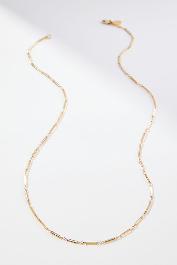 Slide View: 1: Clare V. Paperclip Chain Necklace