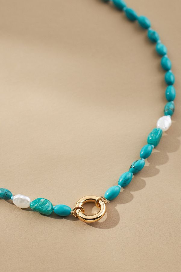 Slide View: 2: Beaded Charm Necklace