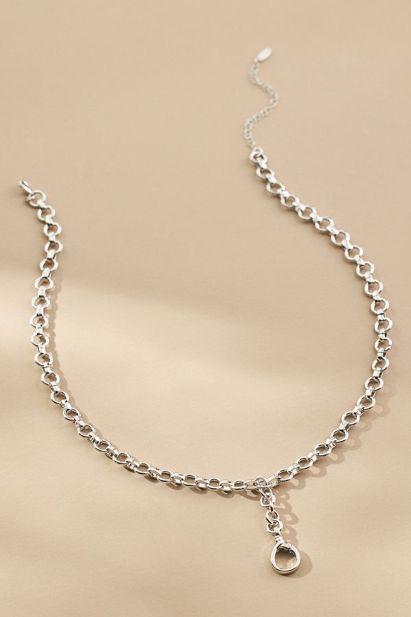 Slide View: 1: BYO Charm Linked Lariat Necklace