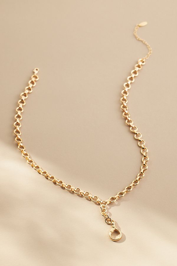 Slide View: 1: BYO Charm Linked Lariat Necklace