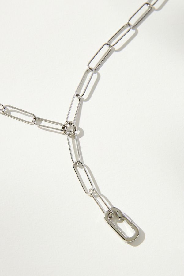 Slide View: 2: BYO Charm Paperclip Lariat Necklace