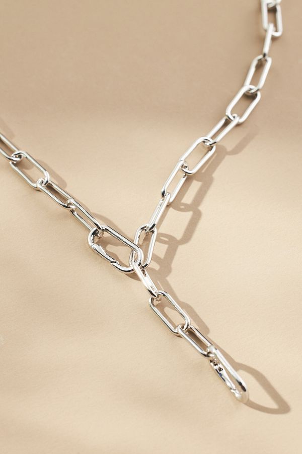 Slide View: 2: BYO Charm Large Paperclip Chain Necklace