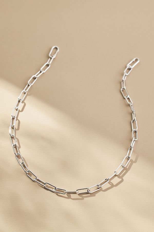 Slide View: 1: BYO Charm Large Paperclip Chain Necklace