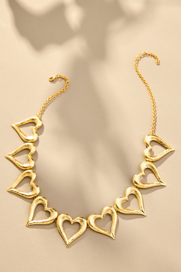 Slide View: 1: LYNYER Open Heart Necklace