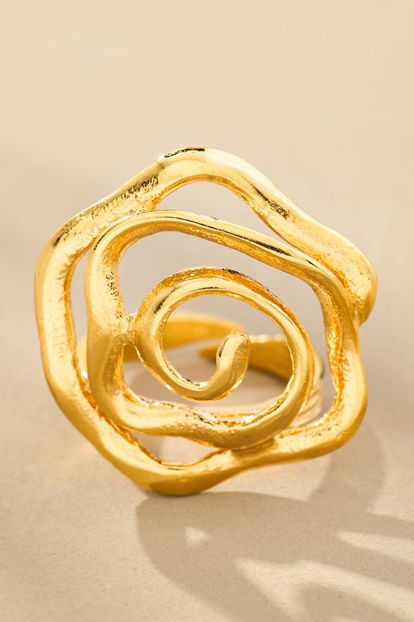 Slide View: 2: LYNYER Floral Vortex Ring