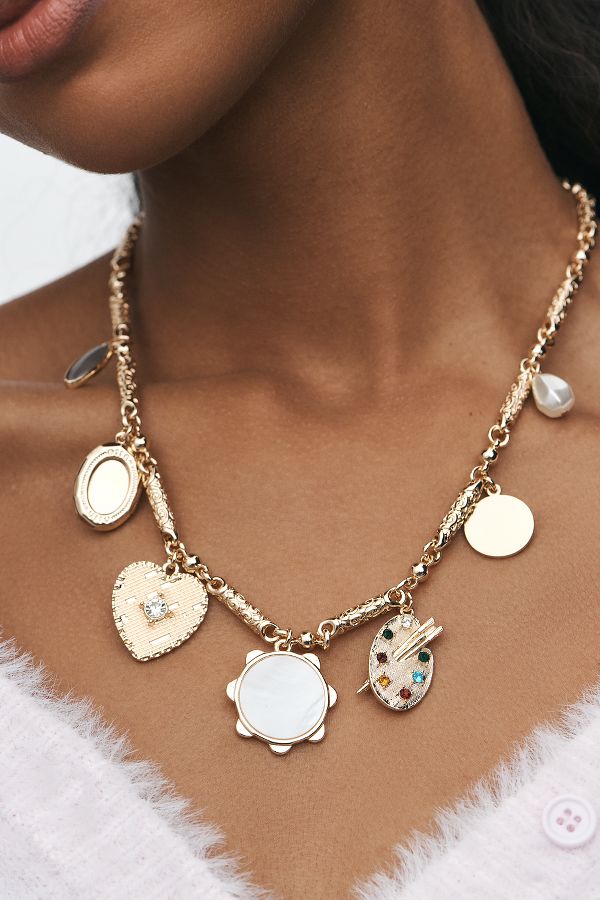 Slide View: 2: Pendant Charm Necklace