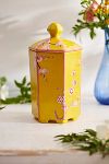 Thumbnail View 2: Ceramic Jar Candle, Yellow Floral