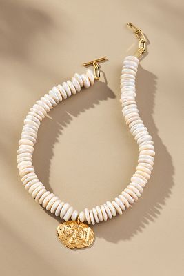 Hermina Athens Nikolaos Rondelle Pearl Necklace