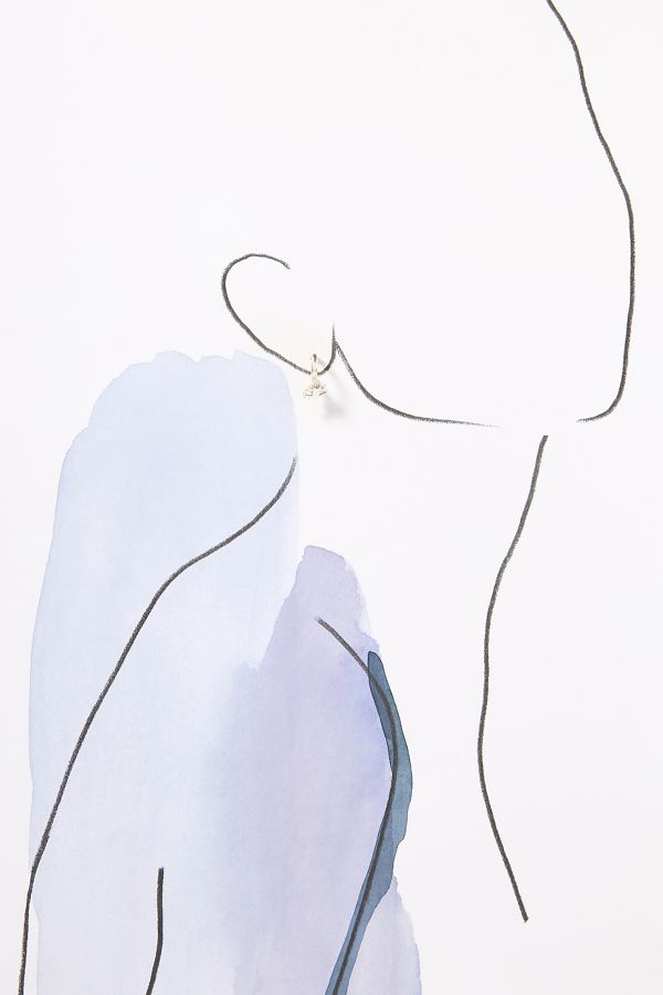 Slide View: 3: Hermina Athens Tiny Eye Mini Hoop Earrings