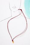 Thumbnail View 3: Hermina Athens Angel Oval Leather Cord Necklace