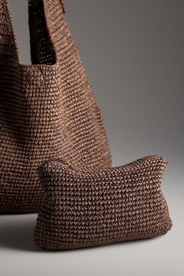 Slide View: 4: The Love Knot Slouchy Bag: Raffia Buckle Edition