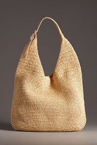 Slide View: 2: The Love Knot Slouchy Bag: Raffia Buckle Edition