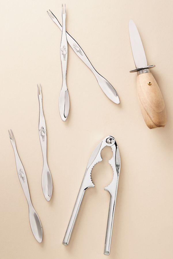 Slide View: 1: Printworks The Essentials Seafood Tool Kit, Set of 4