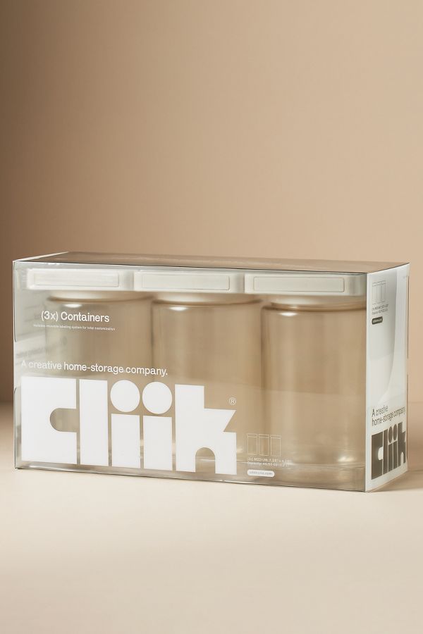 Slide View: 2: Cliik Magnetic Medium Containers, Set of 3