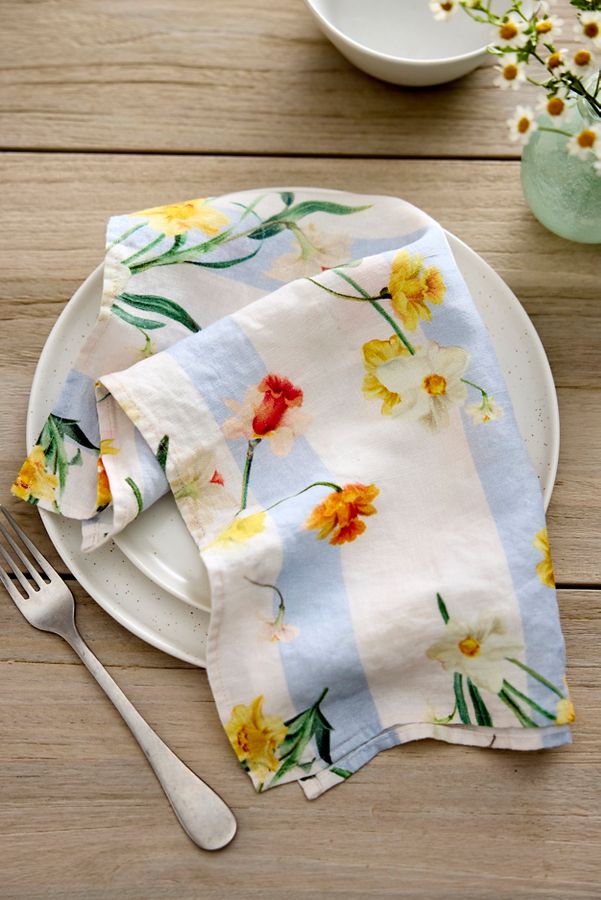 Slide View: 1: By Hope Daffodil Stripe Napkin