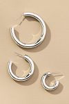 Thumbnail View 2: Triple Hoop Earrings, Set of 3