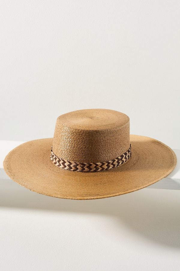 Slide View: 2: ASN Hats Athena Zigzag Straw Boater