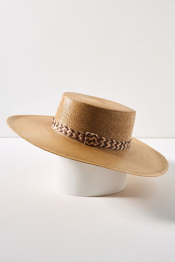 Slide View: 3: ASN Hats Athena Zigzag Straw Boater