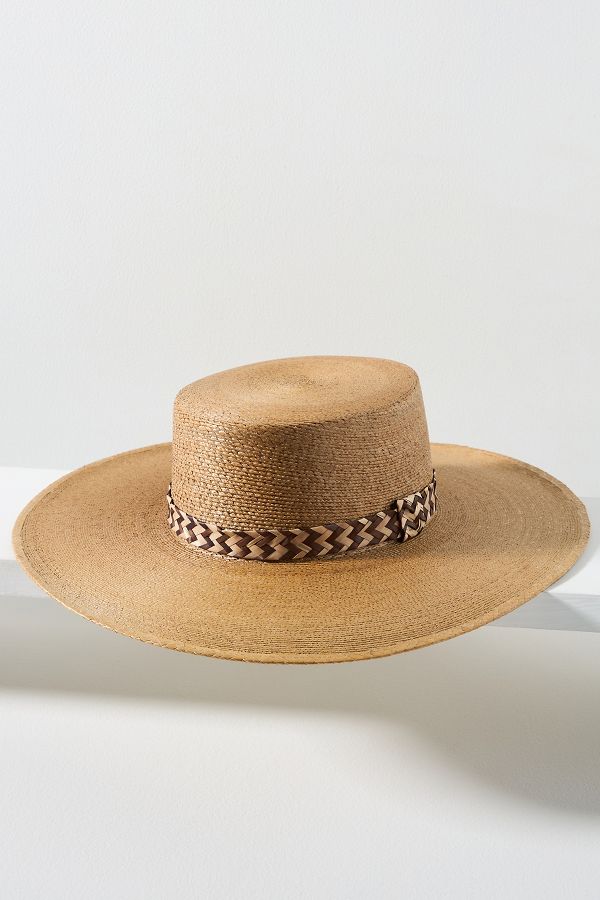 Slide View: 1: ASN Hats Athena Zigzag Straw Boater