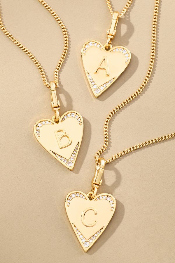 Slide View: 1: Monogram Heart Necklace