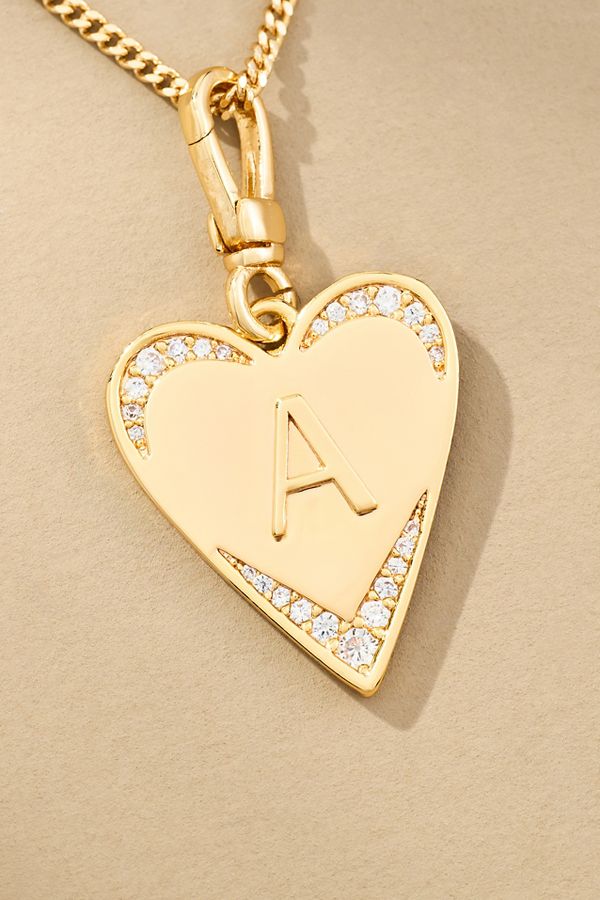 Slide View: 3: Monogram Heart Necklace