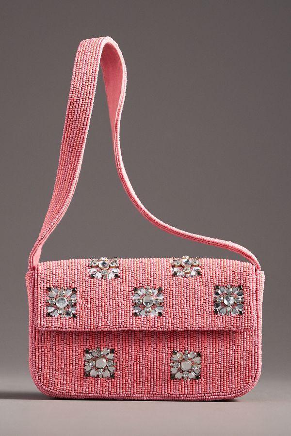 Slide View: 1: The Fiona Beaded Bag: Geometric Edition