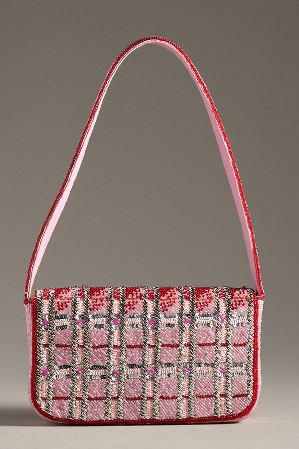 Slide View: 2: The Fiona Beaded Bag: Geometric Edition