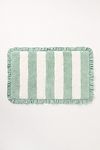 Thumbnail View 1: Maeve Ruffled Stripe Tufted Bath Mat