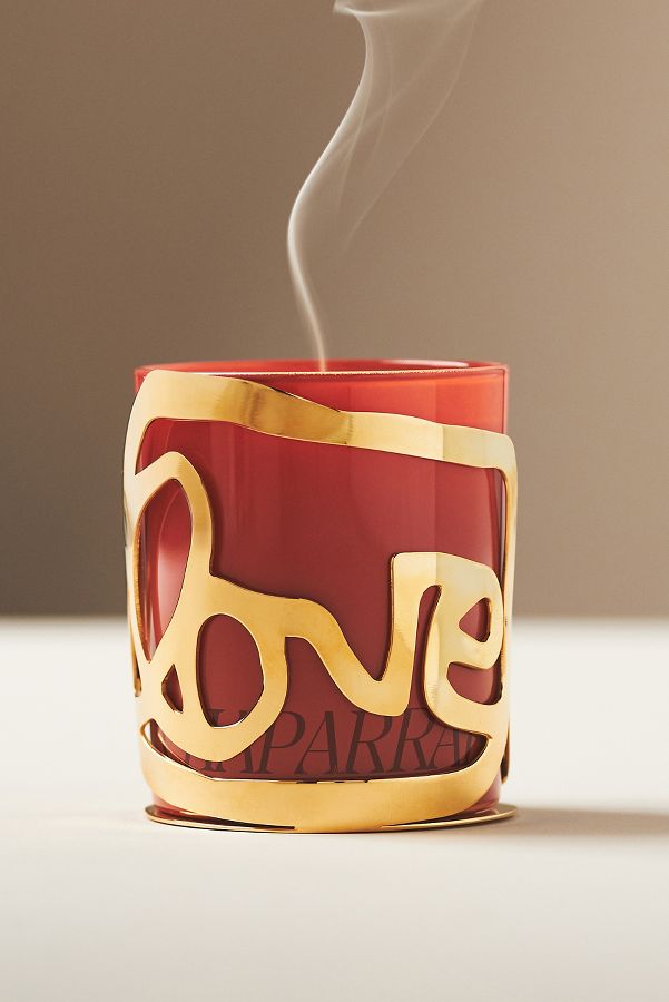 Slide View: 1: grantLOVE x Amber Sakai LOVE Candle Holder and Chaparral Candle Set