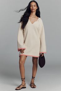 Slide View: 2: The Livvy Waffle Knit Sweater Tunic by Flat White