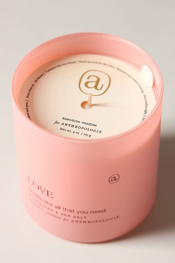 Slide View: 2: Anecdote Love Rosewater & Sea Salt Glass Candle