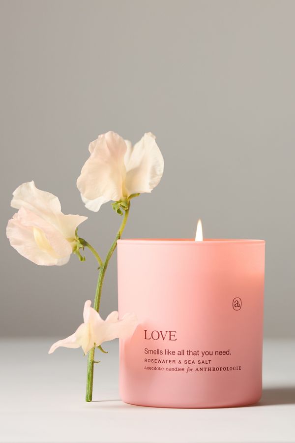 Slide View: 1: Anecdote Love Rosewater & Sea Salt Glass Candle