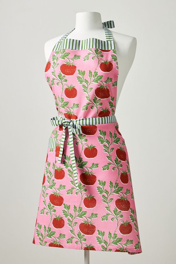 Slide View: 2: Luca Block Print Apron