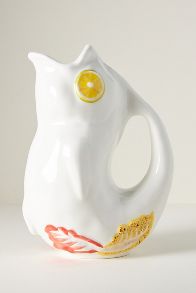 Slide View: 1: Micola Stoneware Fish Pitcher