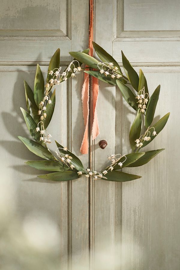 Slide View: 1: Lily of the Valley Iron Wreath