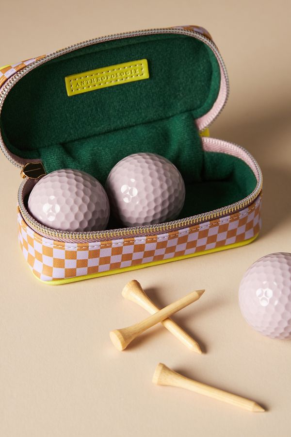 Slide View: 1: Anthropologie Golf Ball & Tee Set