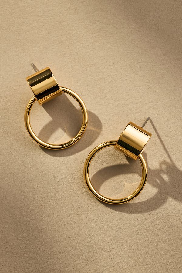 Slide View: 1: Jenny Bird Faye Knocker Hoop Earrings