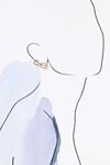 Thumbnail View 3: Triangle Stone Huggie Hoop Earrings, Set of 2