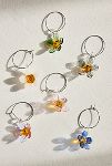 Thumbnail View 2: Floral Glass Wine Charms, Set of 6