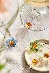 Thumbnail View 1: Floral Glass Wine Charms, Set of 6