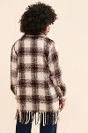 Thumbnail View 2: Avec Les Filles Plaid Fringe Hem Shirt Jacket