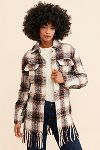 Thumbnail View 3: Avec Les Filles Plaid Fringe Hem Shirt Jacket